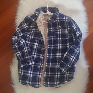 Fleece lined shirt jacket